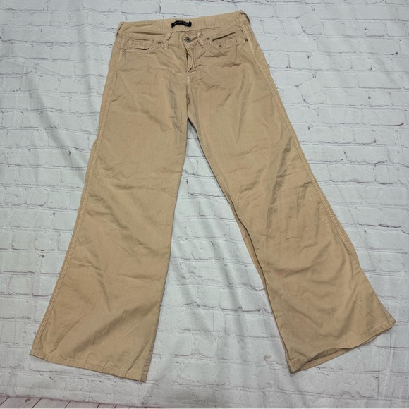 Sanctuary for Anthropologie Vintage 90s Y2K Women's Tan Wide-Leg Jeans Sz 4 GUC - Picture 1 of 15